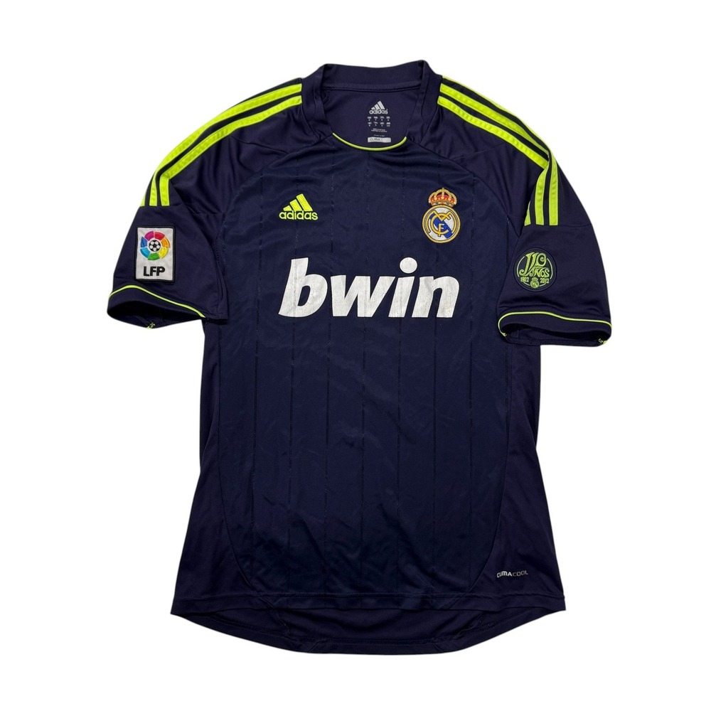 Adidas Real Madrid 2012-2013 Away Jersey Navy Blueβ Neon Yellow Size Medium